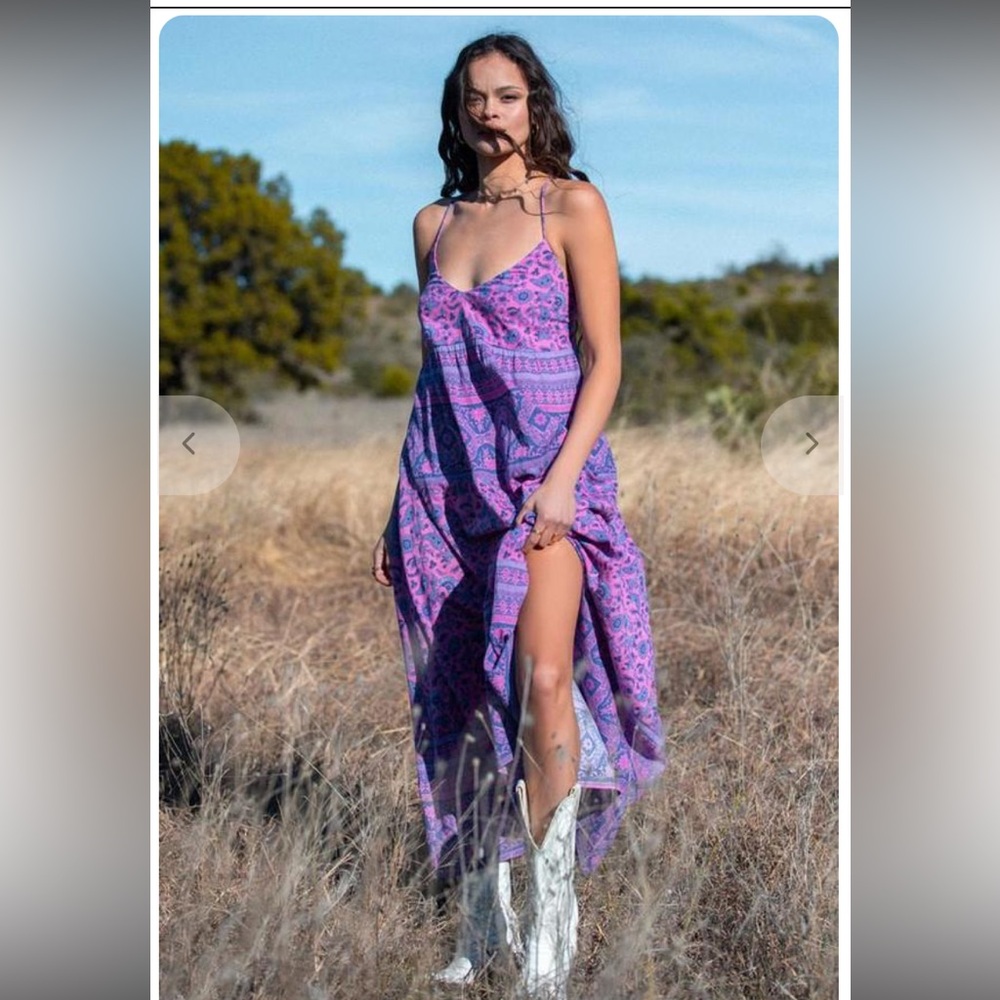 Spell & The Gypsy Journey Strappy Maxi Dress - Mulberry $259.00 S Nwot Boho